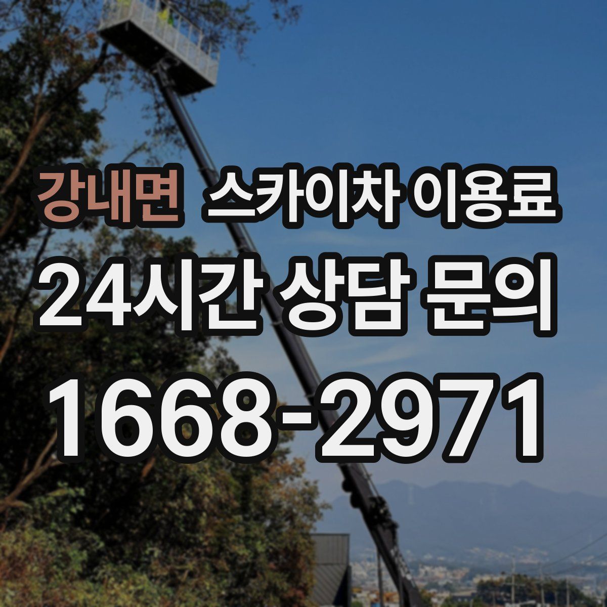 강내면 스카이차 이용료