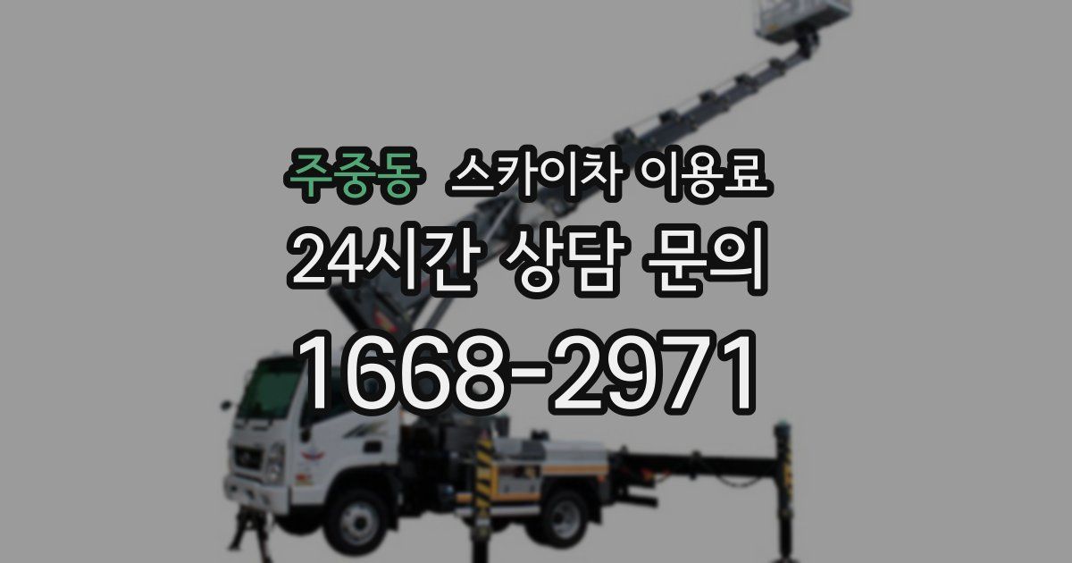 주중동 스카이차 이용료