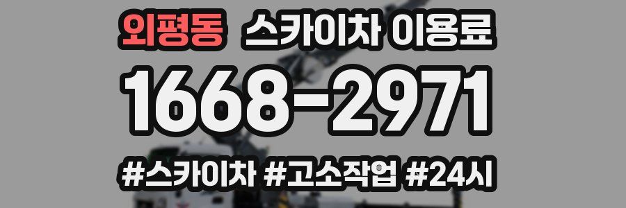 외평동 스카이차 이용료