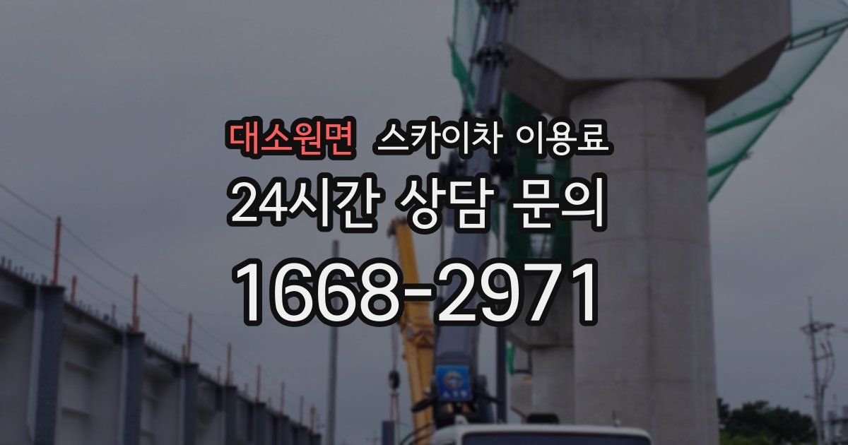 대소원면 스카이차 이용료