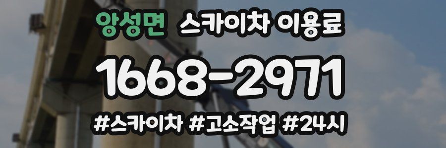 앙성면 스카이차 이용료