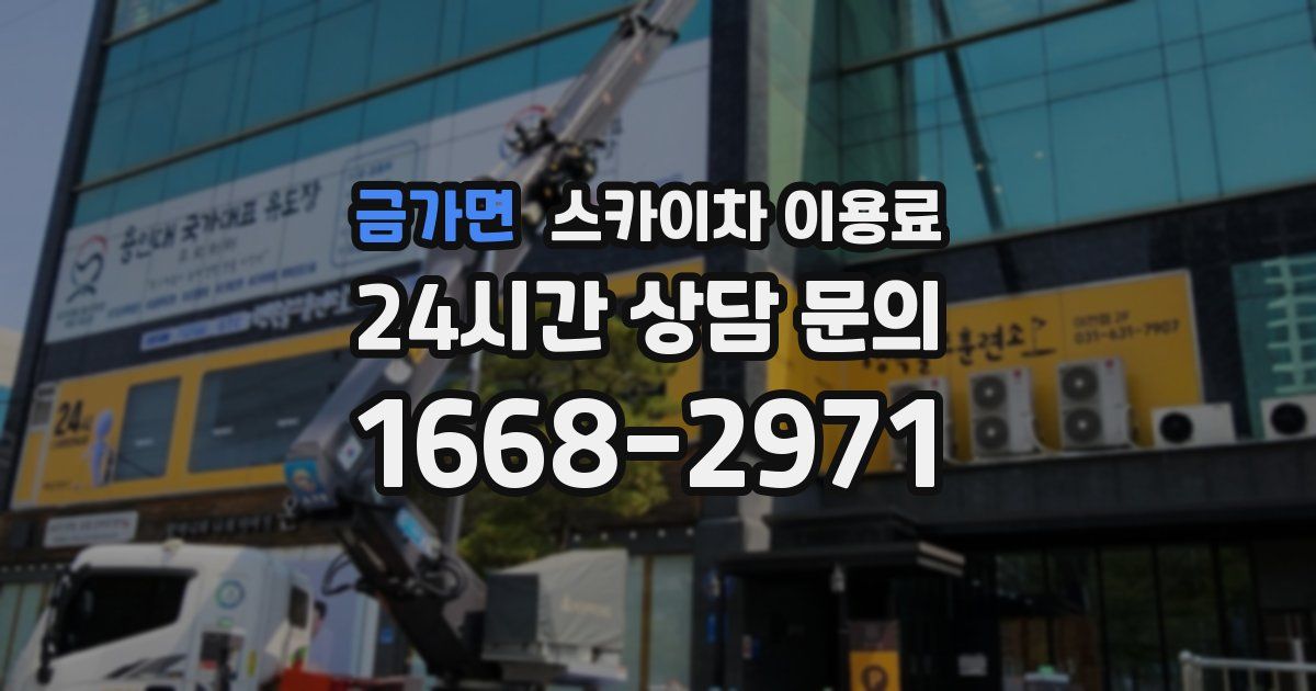 금가면 스카이차 이용료