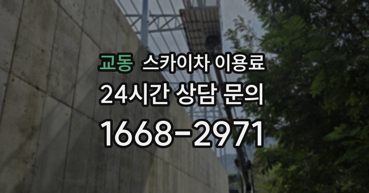 교동 스카이차 이용료