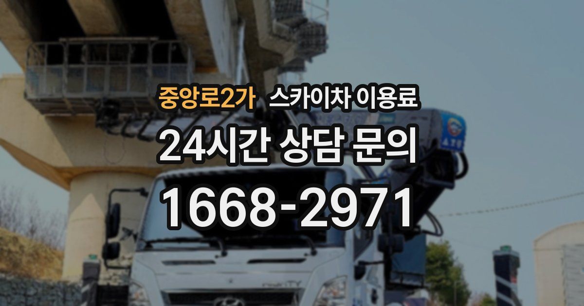 중앙로2가 스카이차 이용료