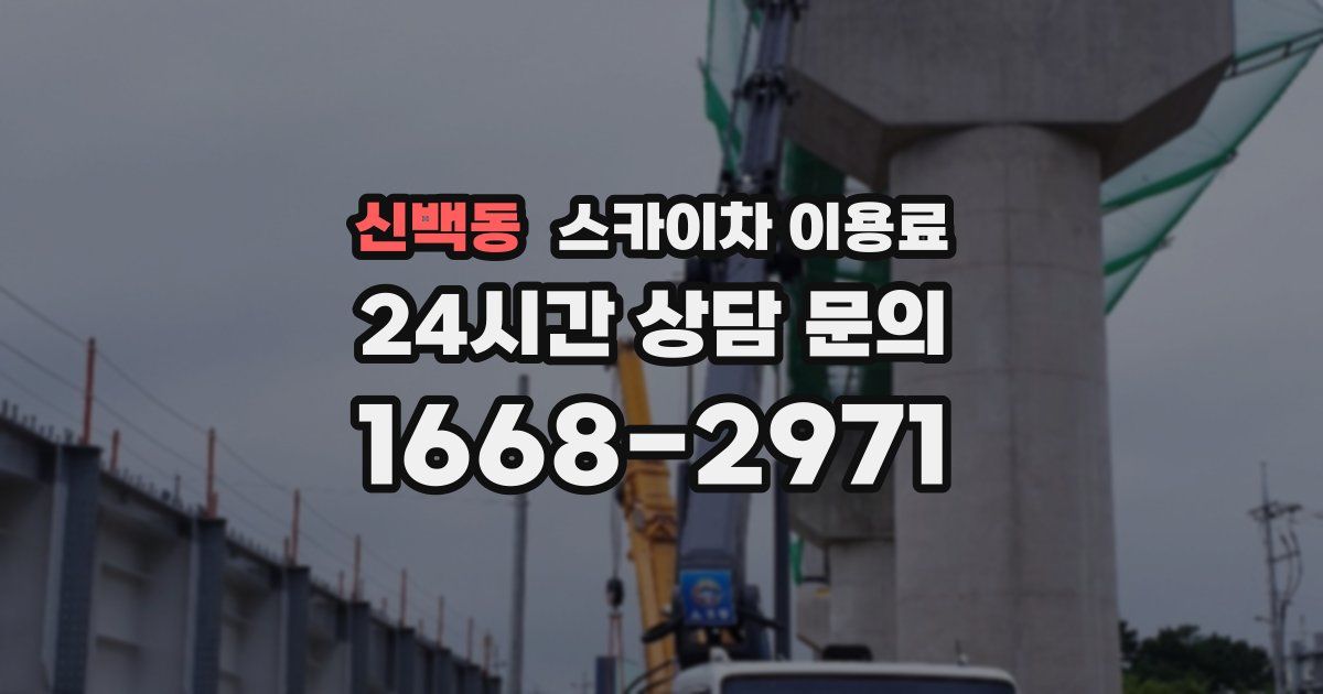 신백동 스카이차 이용료