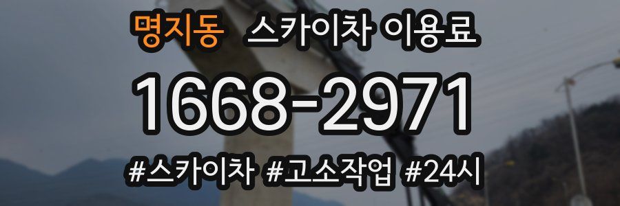 명지동 스카이차 이용료