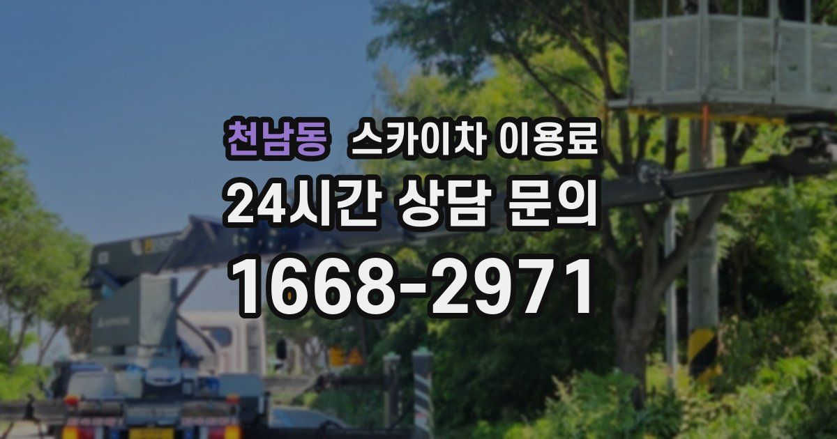 천남동 스카이차 이용료