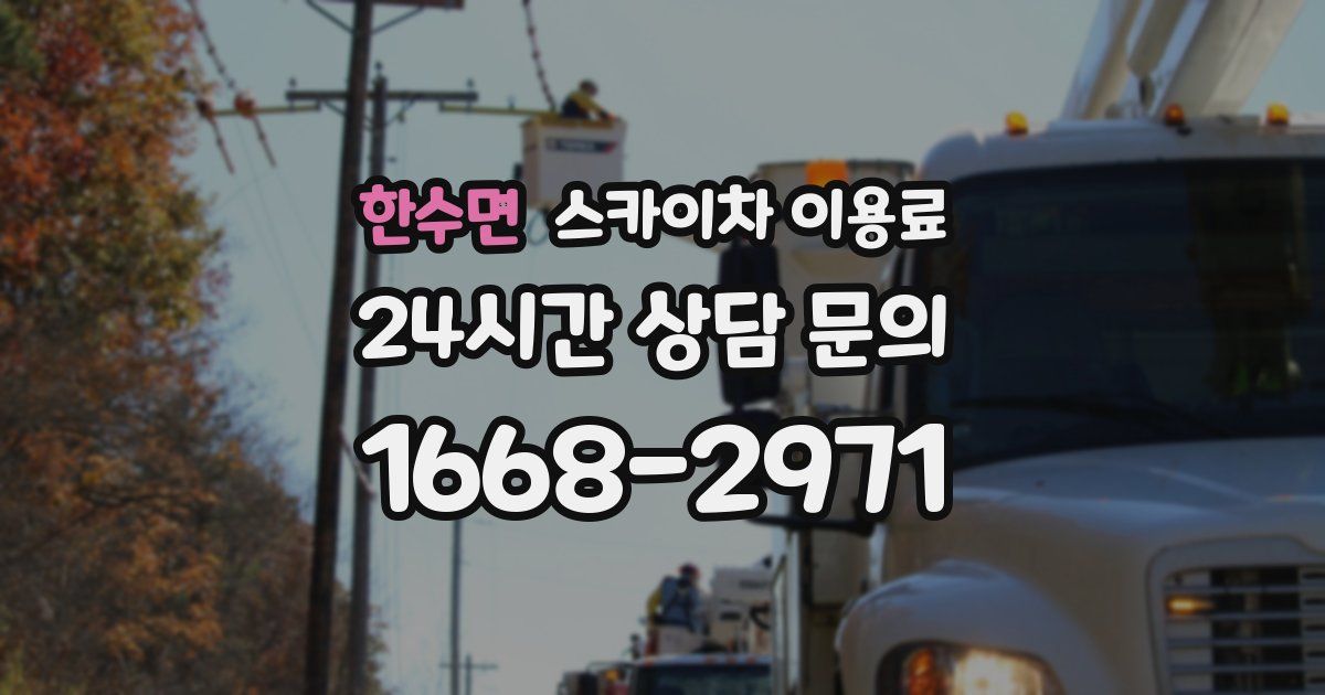 한수면 스카이차 이용료