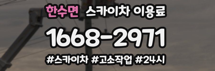 한수면 스카이차 이용료