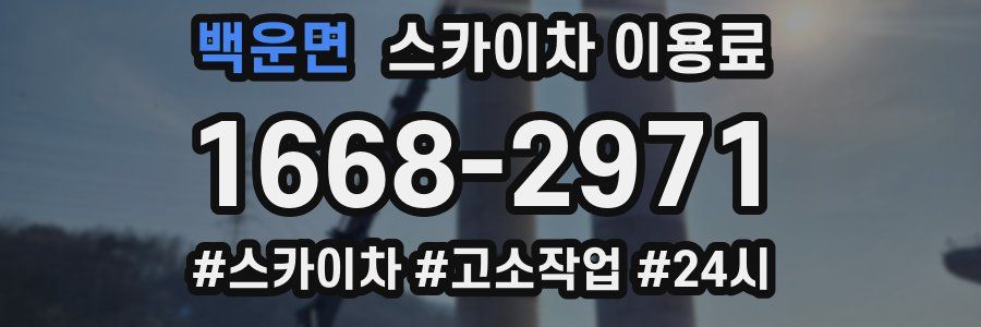백운면 스카이차 이용료