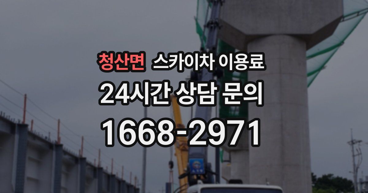 청산면 스카이차 이용료