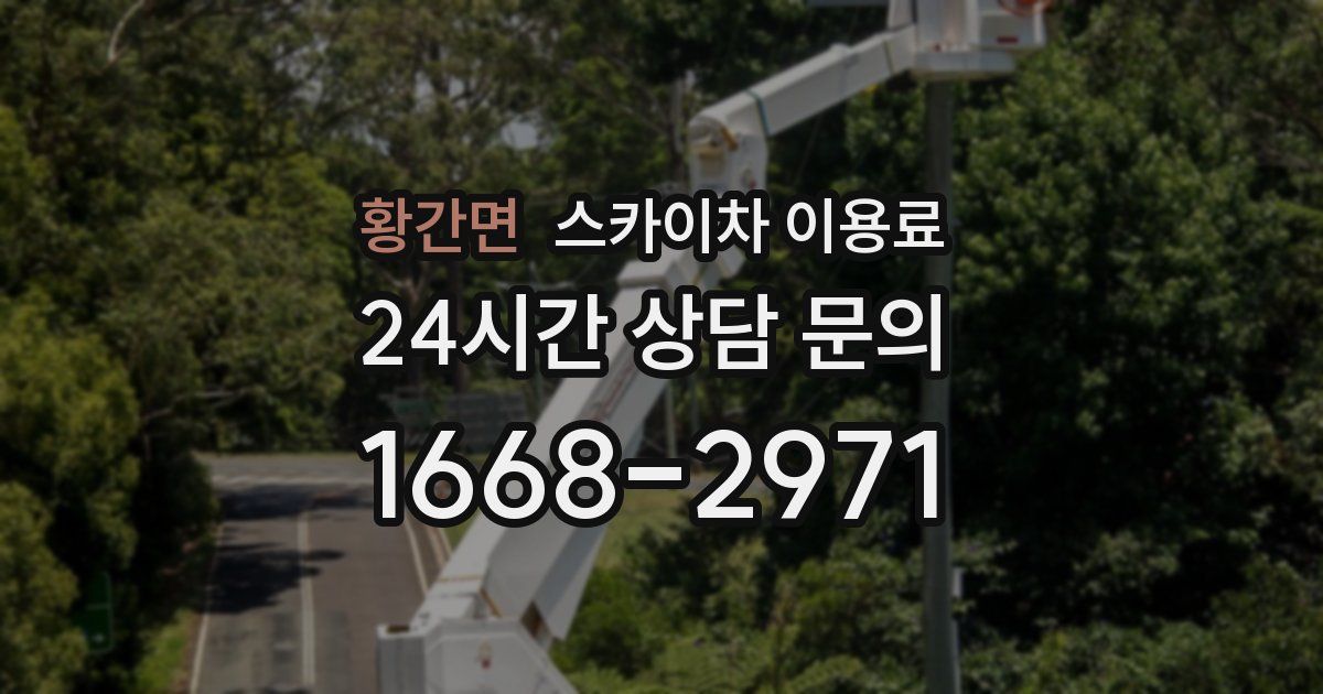 황간면 스카이차 이용료