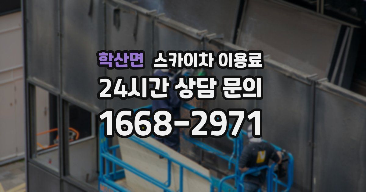 학산면 스카이차 이용료