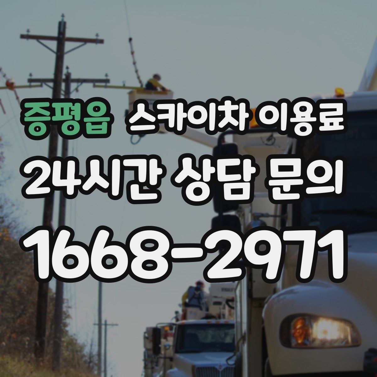 증평읍 스카이차 이용료