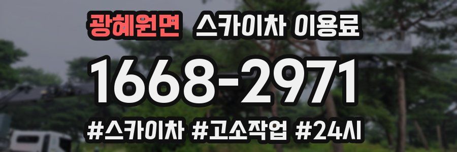 광혜원면 스카이차 이용료
