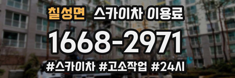 칠성면 스카이차 이용료