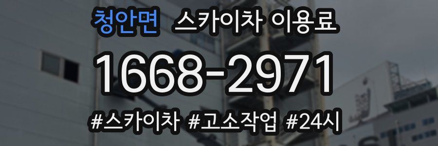 청안면 스카이차 이용료