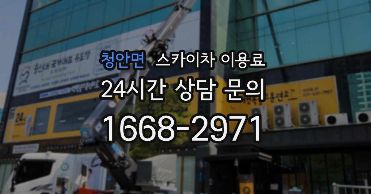 청안면 스카이차 이용료