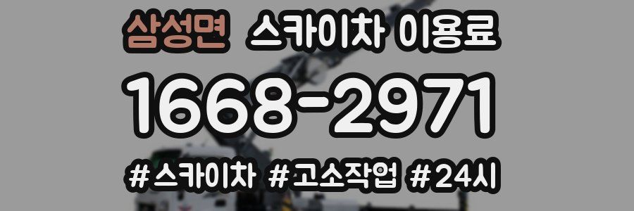 삼성면 스카이차 이용료