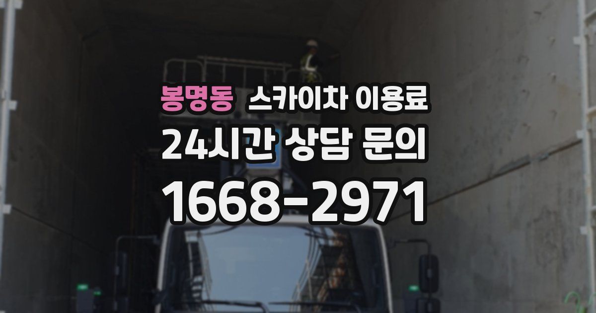 봉명동 스카이차 이용료