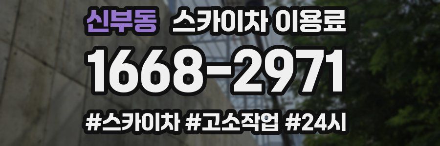 신부동 스카이차 이용료