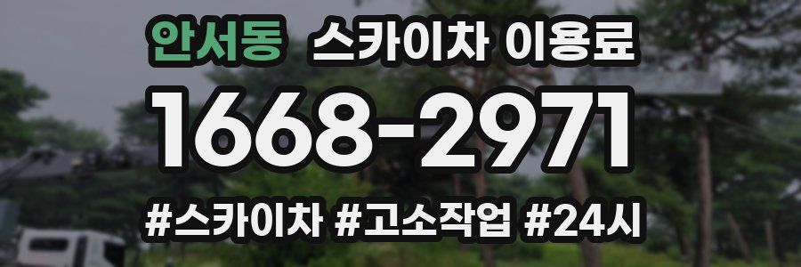 안서동 스카이차 이용료