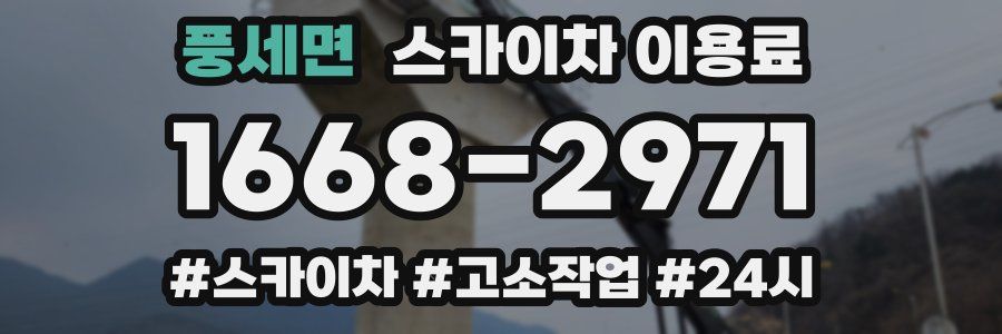 풍세면 스카이차 이용료