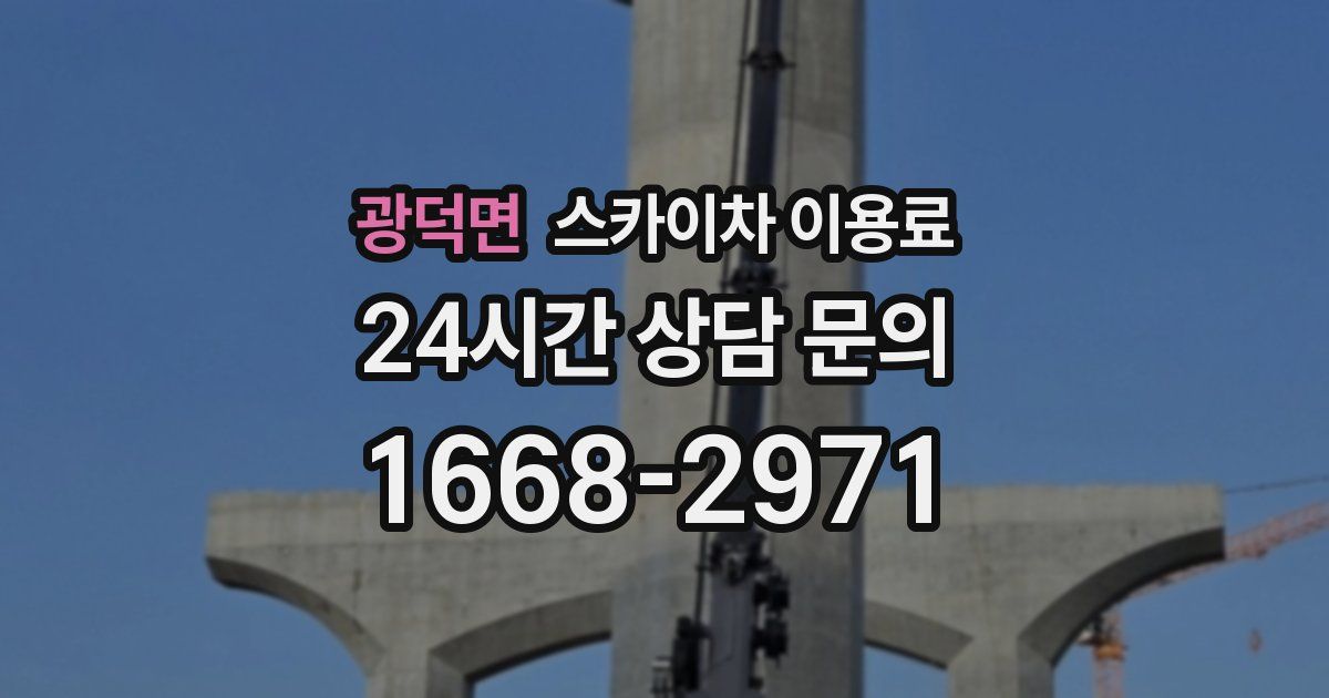 광덕면 스카이차 이용료