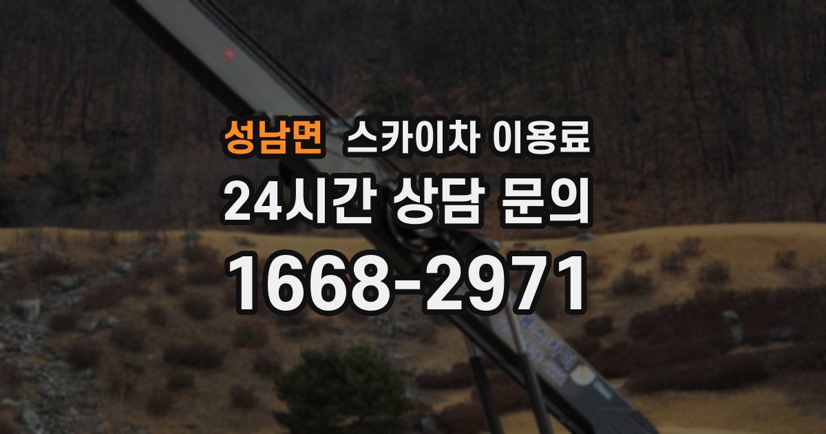 성남면 스카이차 이용료