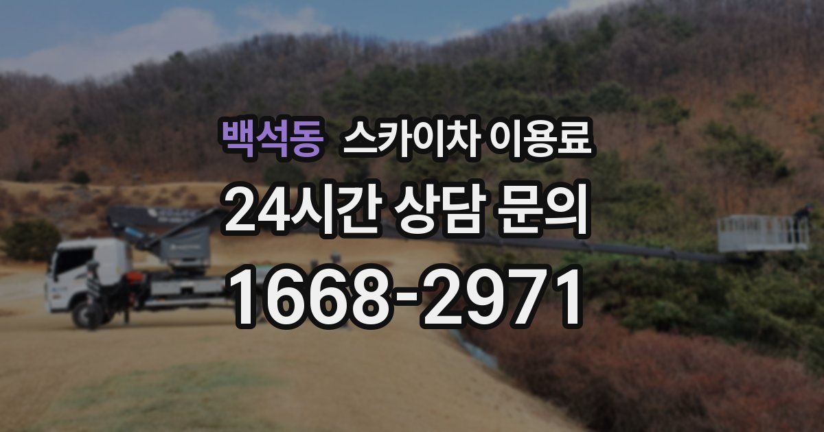 백석동 스카이차 이용료