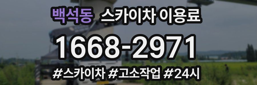 백석동 스카이차 이용료