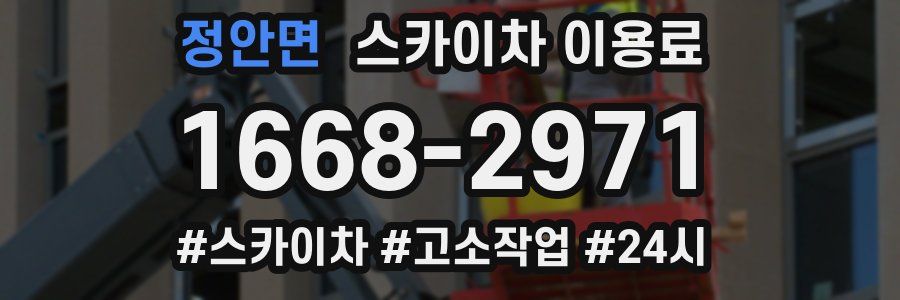 정안면 스카이차 이용료