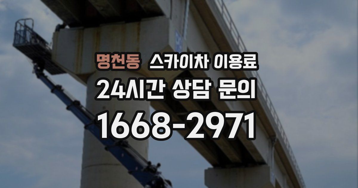 명천동 스카이차 이용료