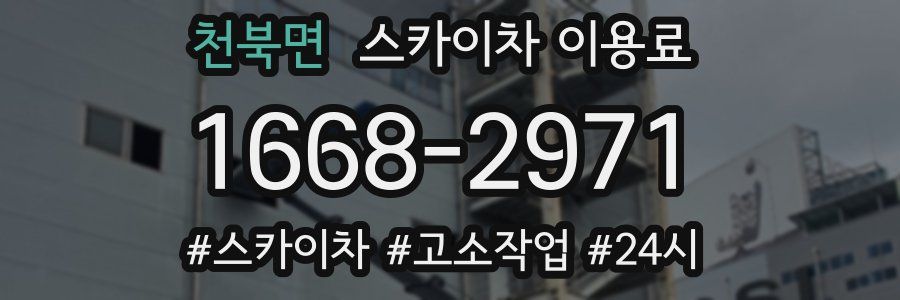천북면 스카이차 이용료