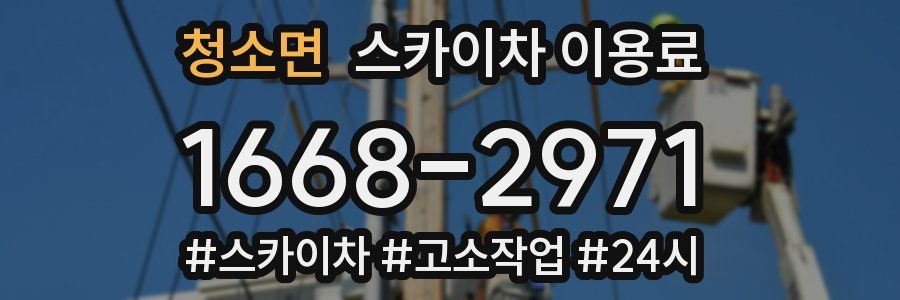 청소면 스카이차 이용료
