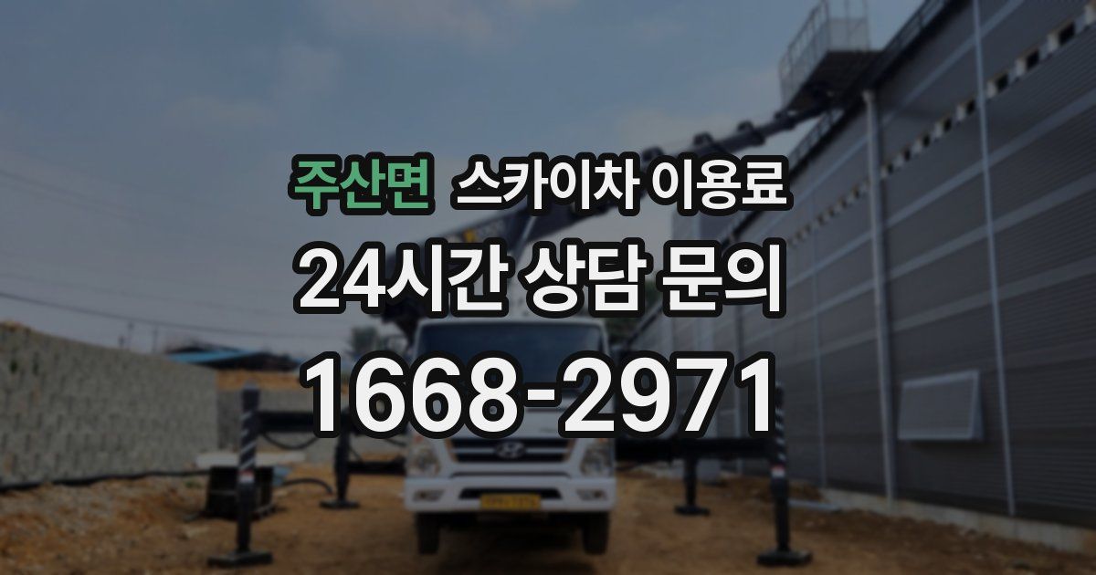 주산면 스카이차 이용료