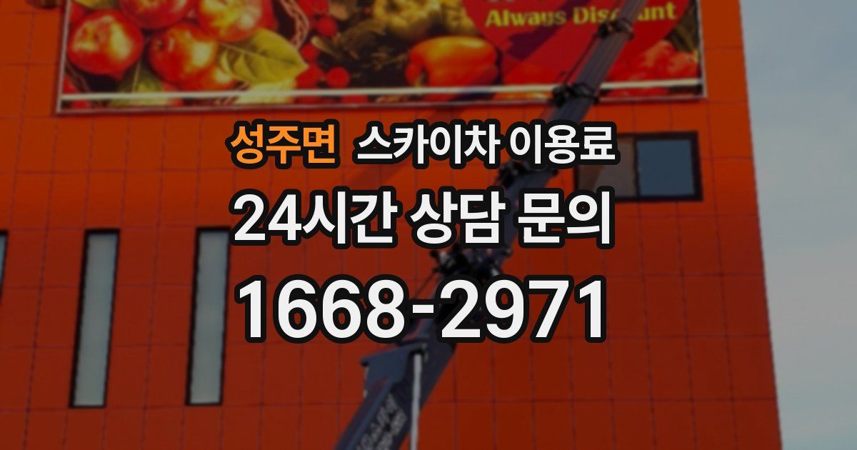성주면 스카이차 이용료