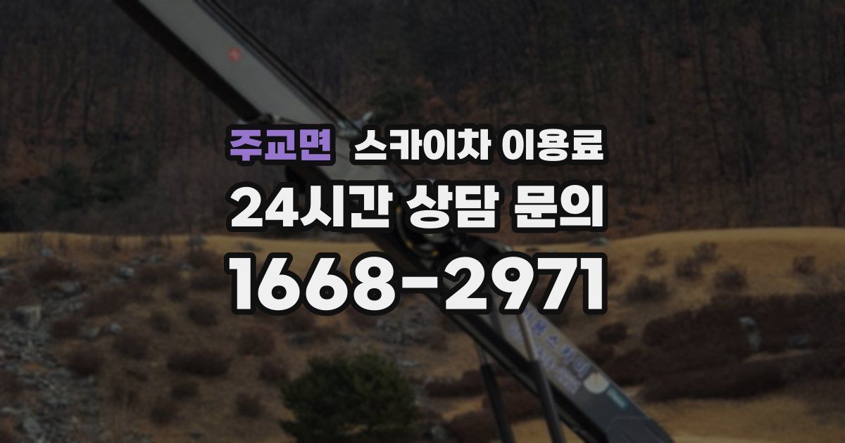 주교면 스카이차 이용료