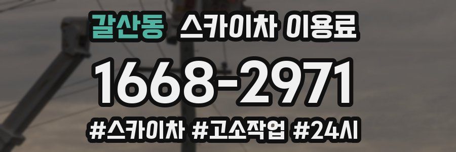 갈산동 스카이차 이용료