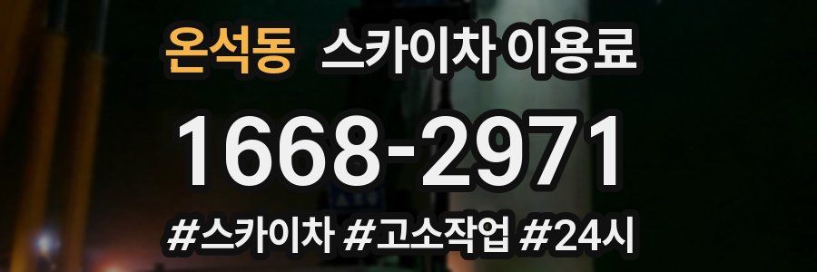 온석동 스카이차 이용료