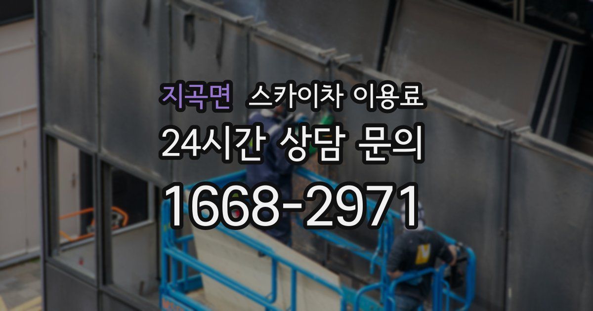 지곡면 스카이차 이용료