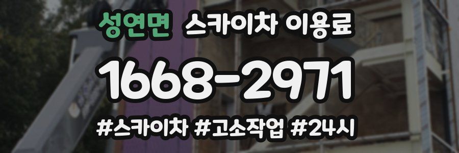 성연면 스카이차 이용료