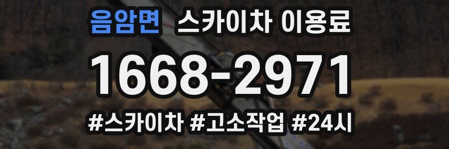 음암면 스카이차 이용료