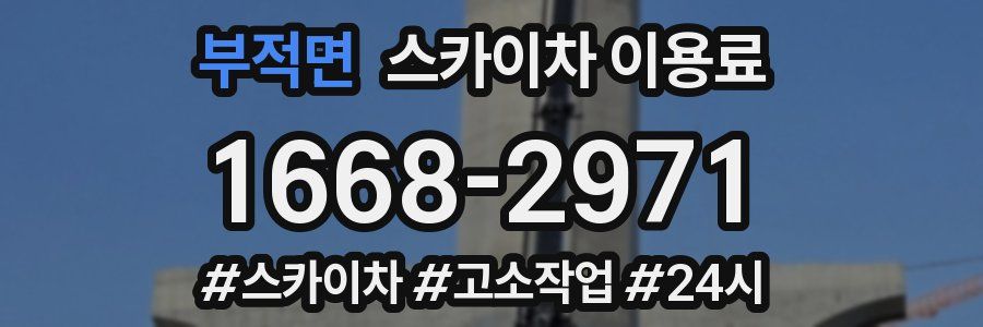 부적면 스카이차 이용료