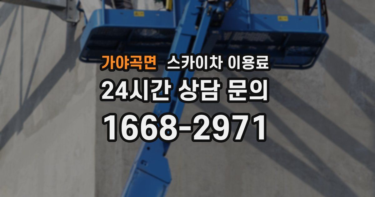 가야곡면 스카이차 이용료