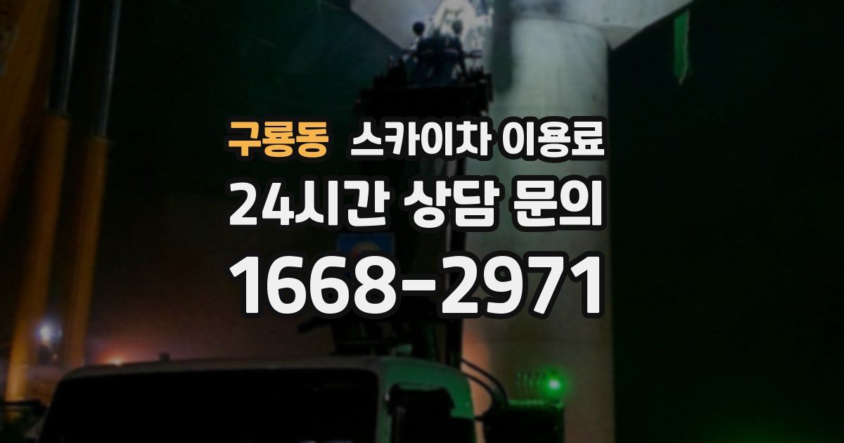 구룡동 스카이차 이용료