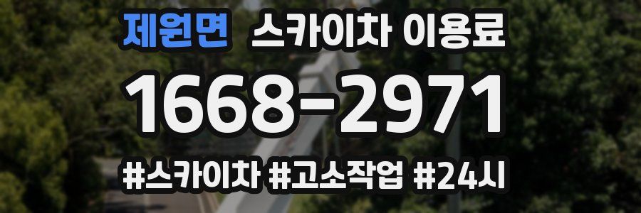제원면 스카이차 이용료