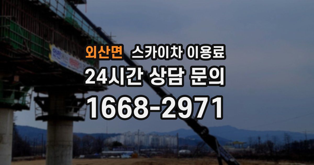 외산면 스카이차 이용료