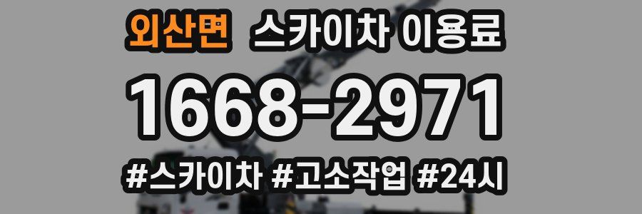 외산면 스카이차 이용료