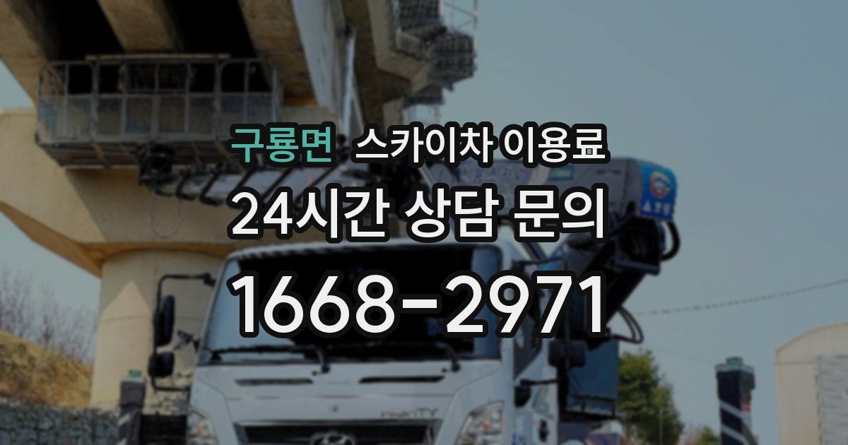 구룡면 스카이차 이용료